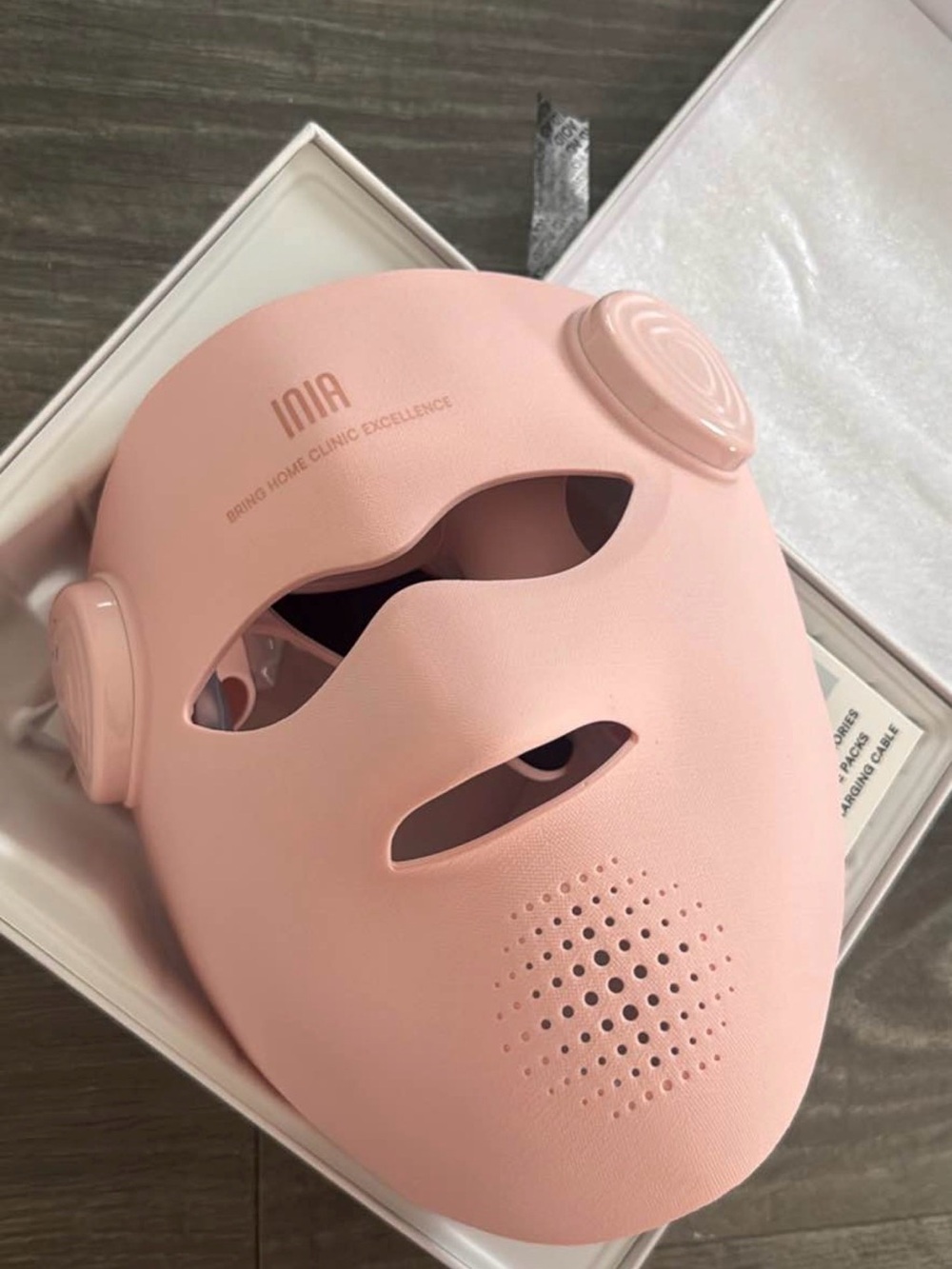 Pink LED Therapy Facial Mask for Women